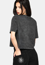 Lunar Sword Embroidered Boxy Tee