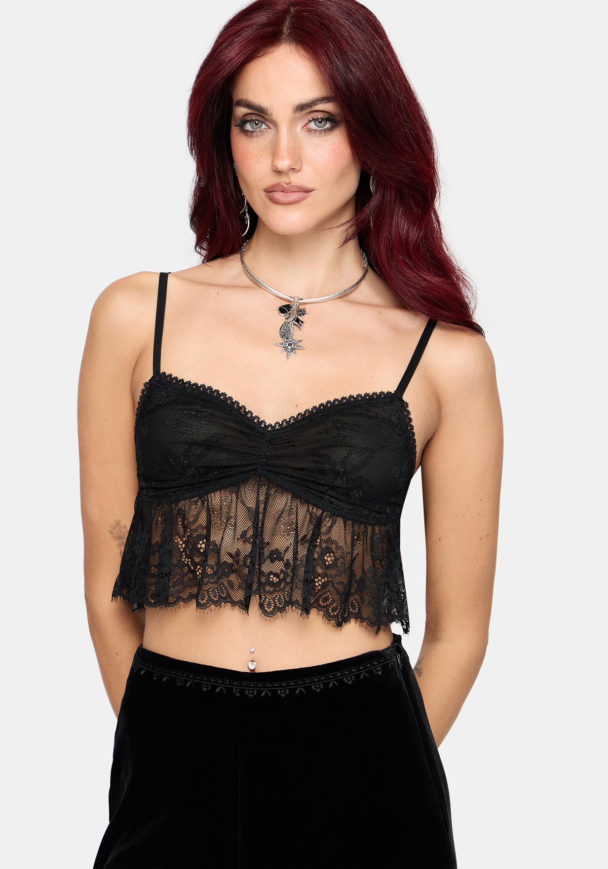 Senna Lace Babydoll Cami Top