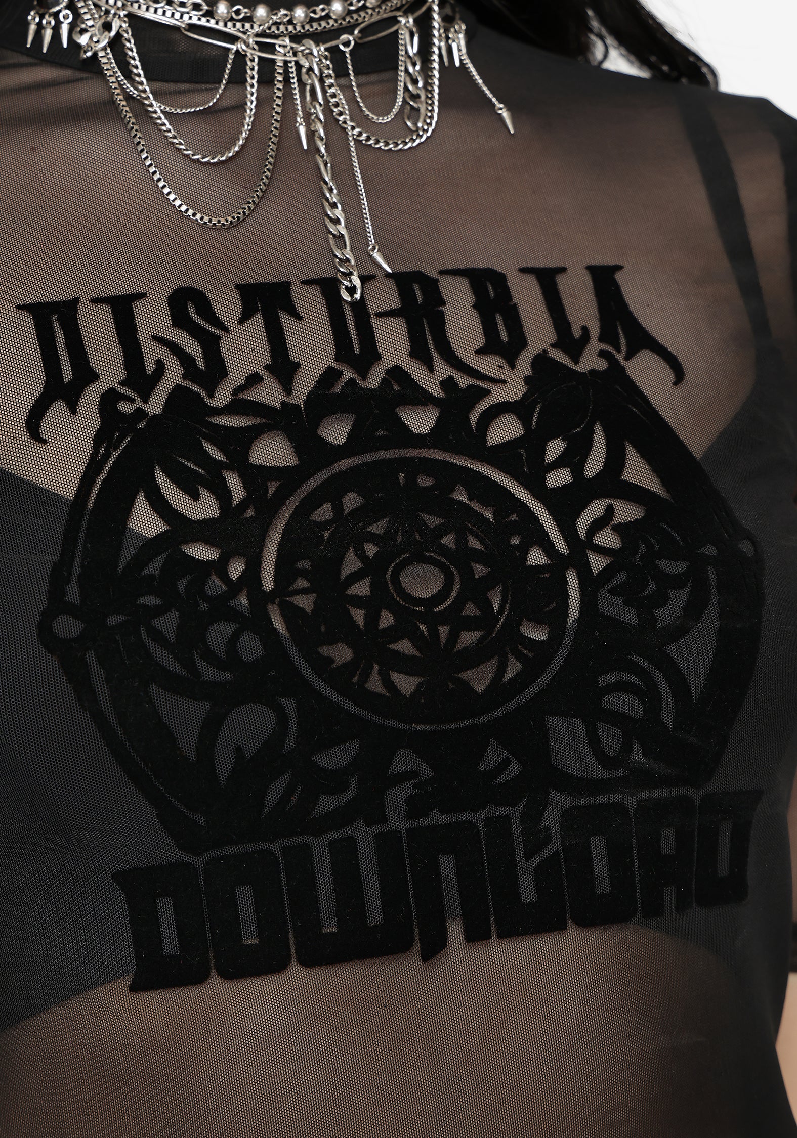 Disturbia X Download Flocked Mesh Top