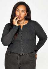 Lucera Pointelle Long Sleeve Cardigan