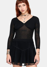 Verity Mesh V Neck Top