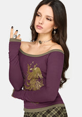 Solara Phoenix Embroidered Off Shoulder Top