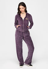 Solara Phoenix Embroidered Zip Through Crop Hoodie
