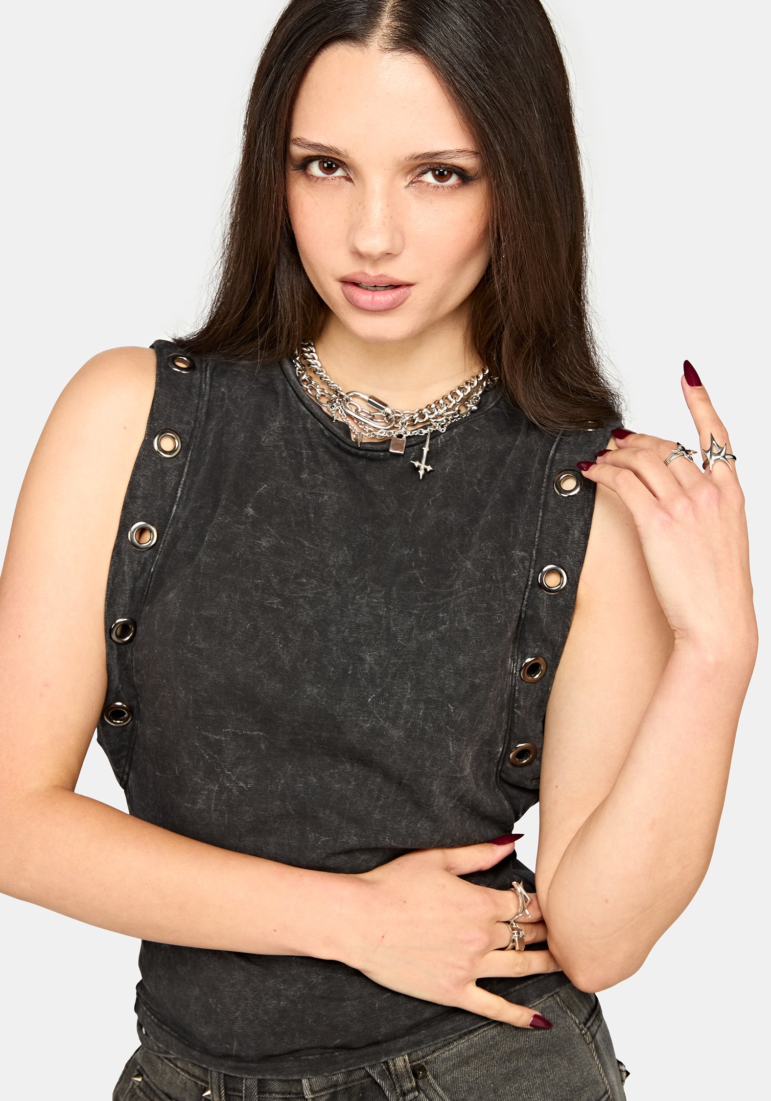 Vale Eyelet Tank Top