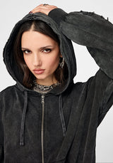 Noctis Applique Embroidered Zip Up Hoodie