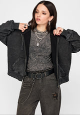Noctis Applique Embroidered Zip Up Hoodie