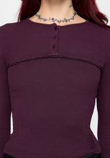 Serena Long Sleeve Waffle Top