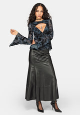 Disturbia x The Witcher Flocked Mesh Shrug Cami Top