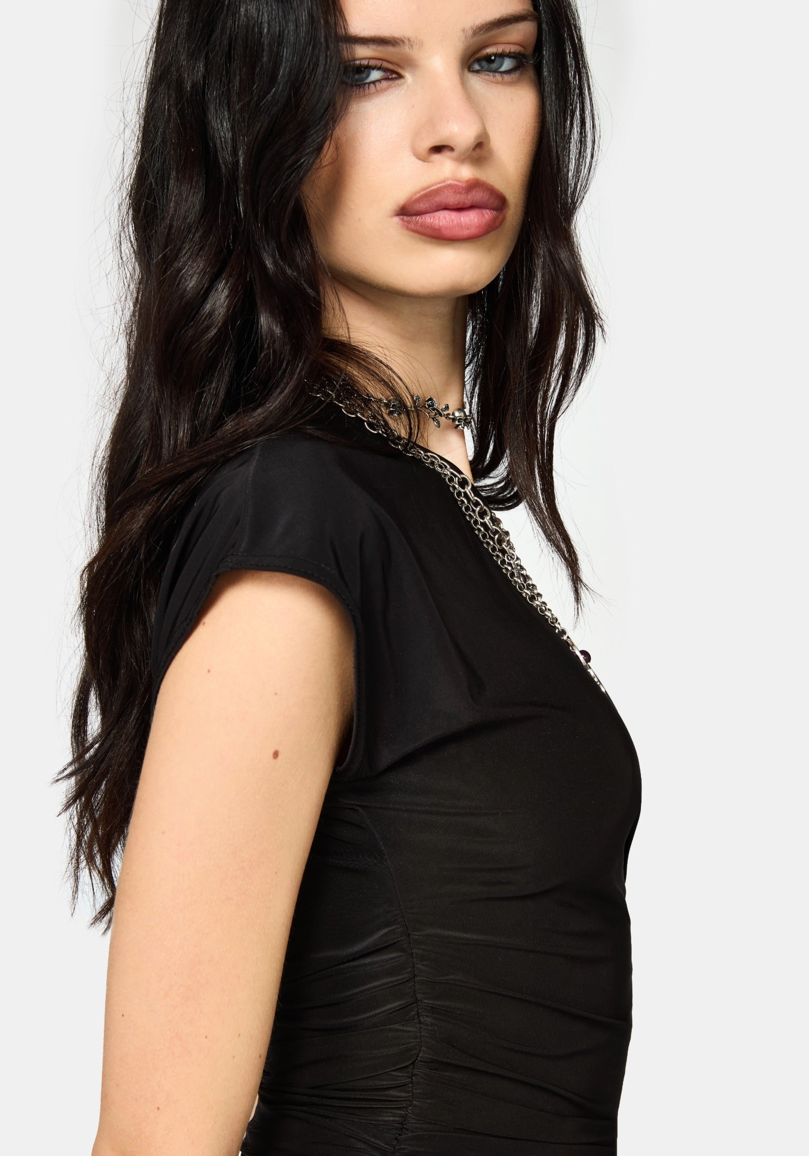 Neevah Slinky Short Sleeve Top
