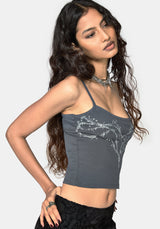 Vertex Barbed Wire Print Cami Top