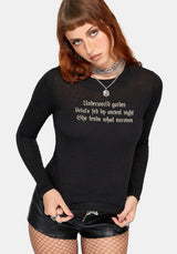 Ancient Long Sleeve Burnout Graphic T-Shirt