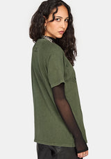Disturbia x The Witcher Lace Up Oversized T-Shirt