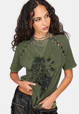 Disturbia x The Witcher Lace Up Oversized T-Shirt