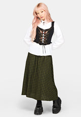 Siora Folklore Embroidered Corset Top - Black