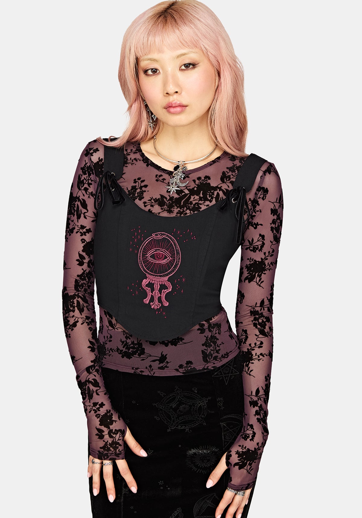 Equinox Embroidered Corset Top