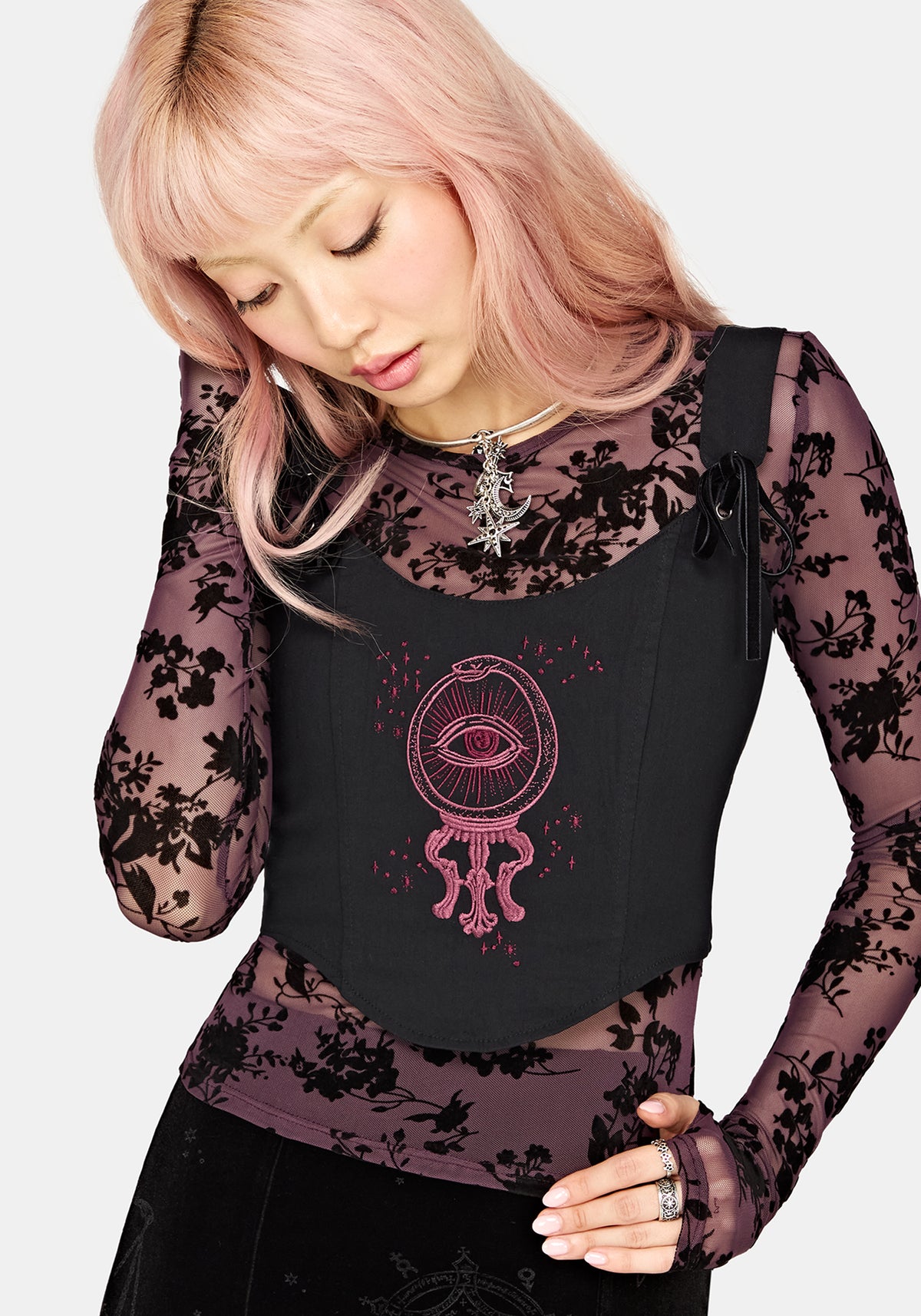 Equinox Embroidered Corset Top