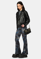 Elise Celestial Velour Split Hem Flare