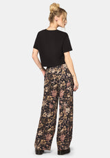 Triple Goddess Print Wide Leg Trouser