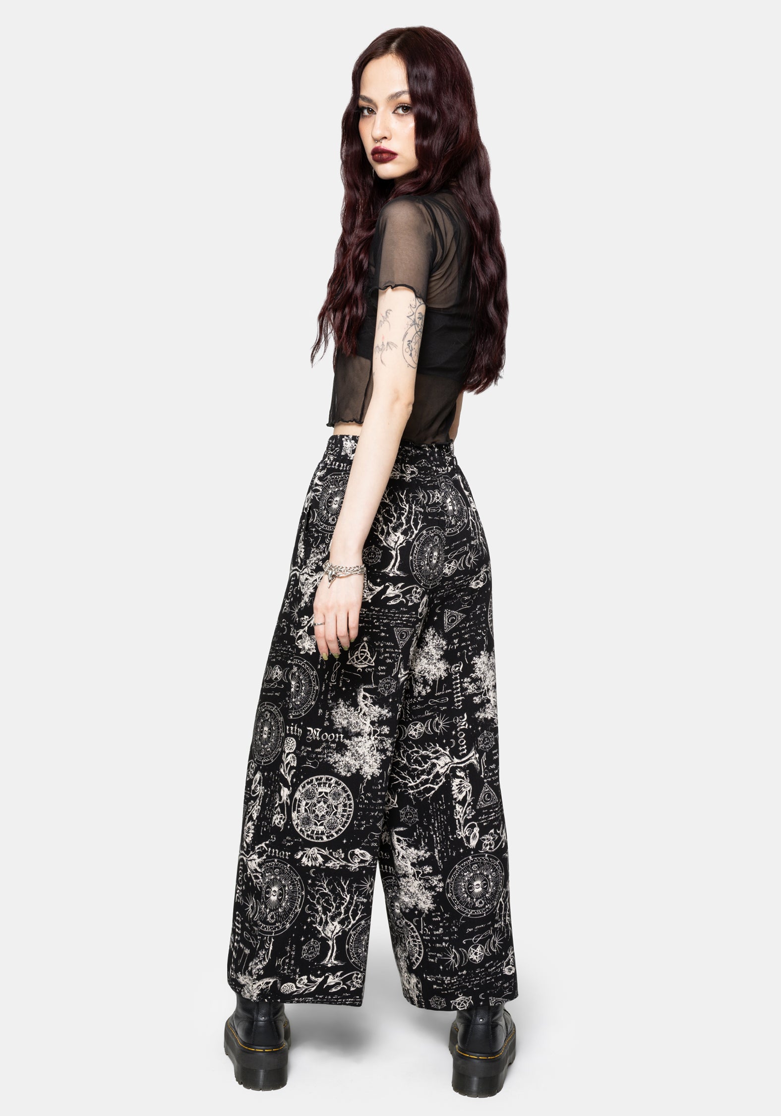 Trinity Moon Print Pull On Culotte