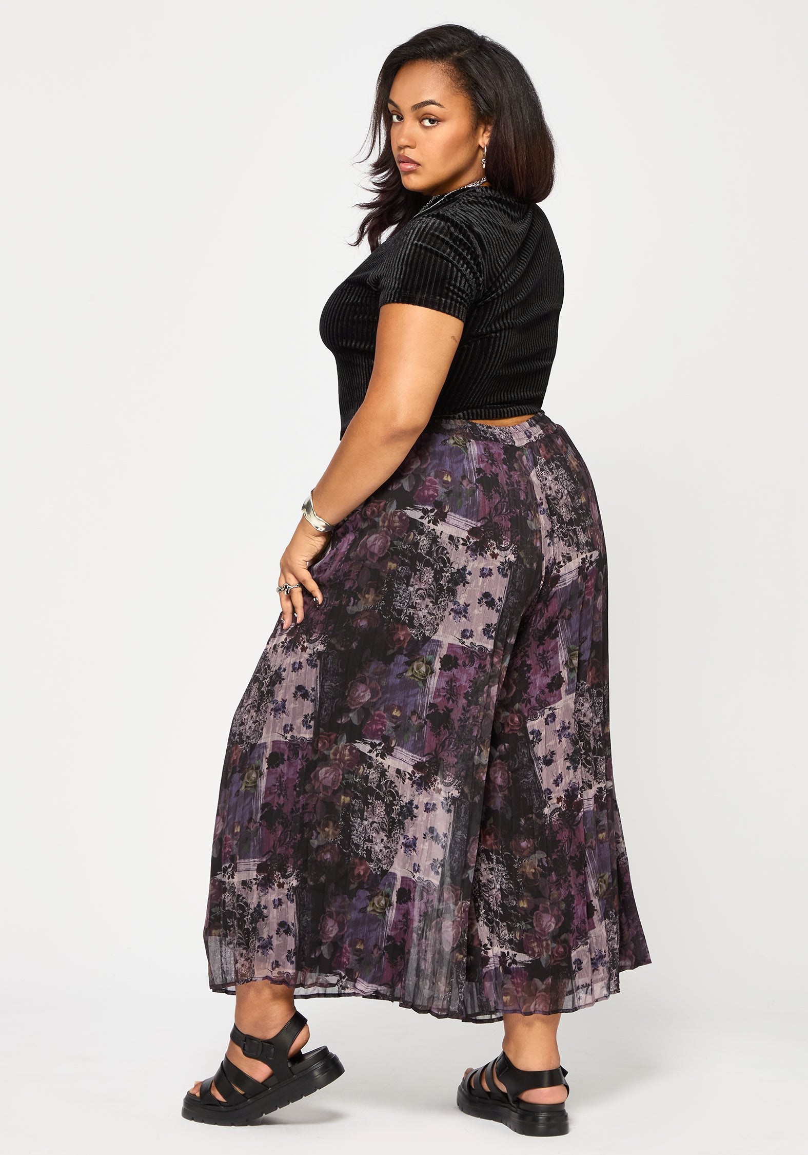Iskra Mystic Floral Chiffon Culotte