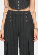 Blair Pinstripe High Waist Tailored Trouser