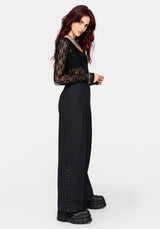 Devon Lace Up Wide Leg Trouser