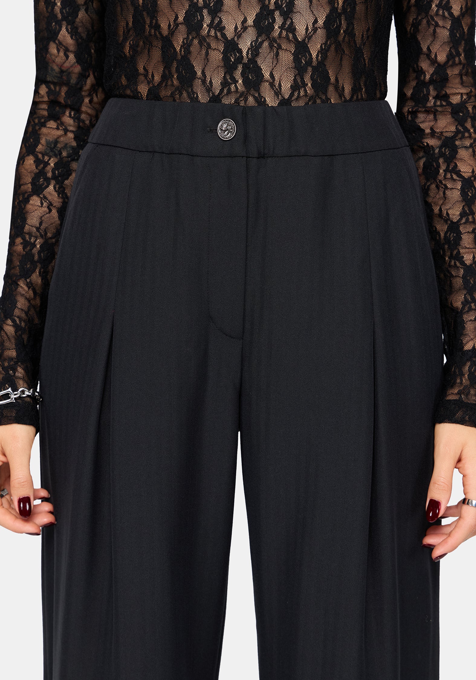 Devon Lace Up Wide Leg Trouser