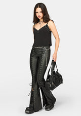 Monica PU Lace Up Trouser