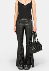 Monica PU Lace Up Trouser
