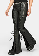 Monica PU Lace Up Trouser