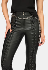 Monica PU Lace Up Trouser