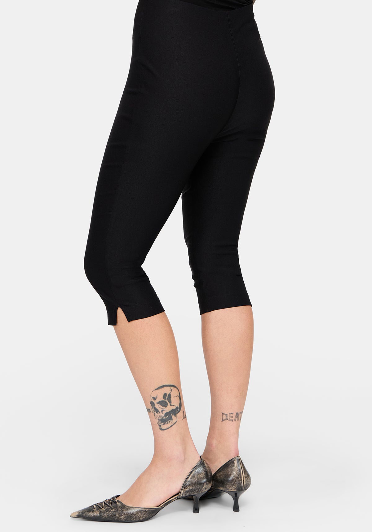 Tasha Eyelet Lace Up Capri
