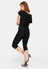 Tasha Eyelet Lace Up Capri