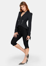 Tasha Eyelet Lace Up Capri
