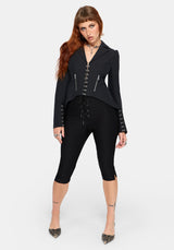 Tasha Eyelet Lace Up Capri