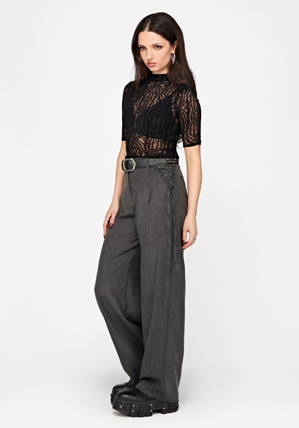 Piper Lace Up Side Straight Leg Trouser