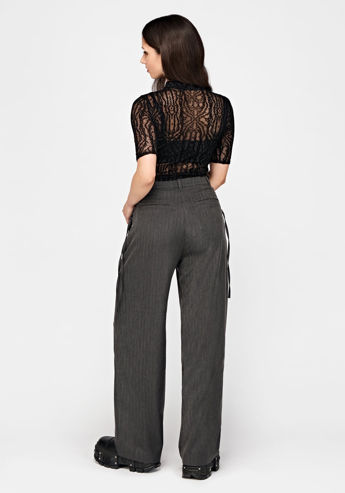 Piper Lace Up Side Straight Leg Trouser