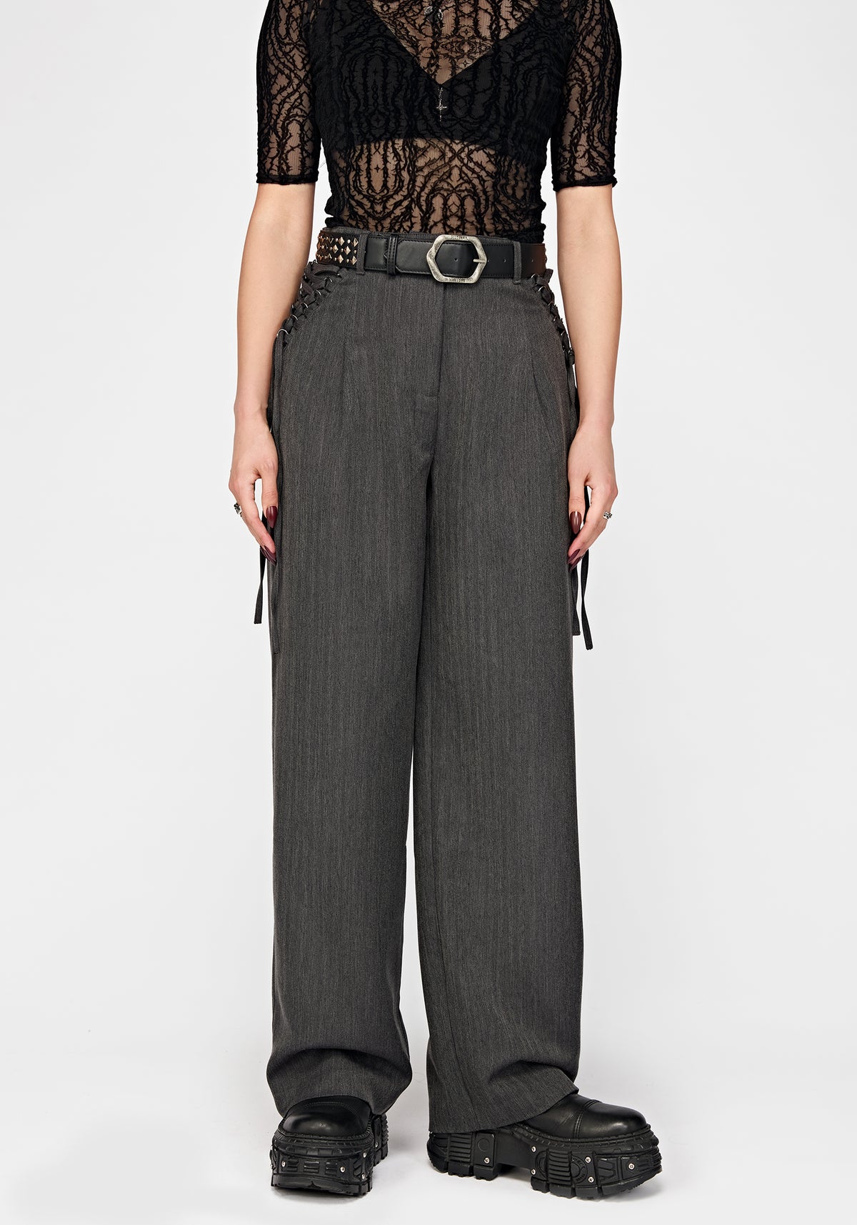 Piper Lace Up Side Straight Leg Trouser