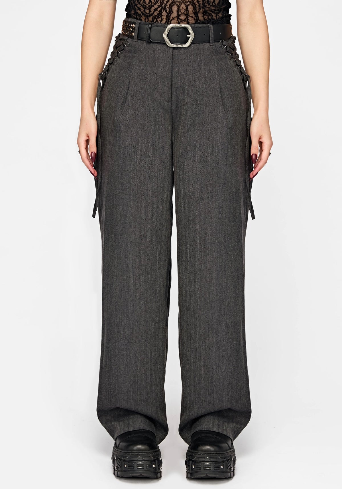 Piper Lace Up Side Straight Leg Trouser