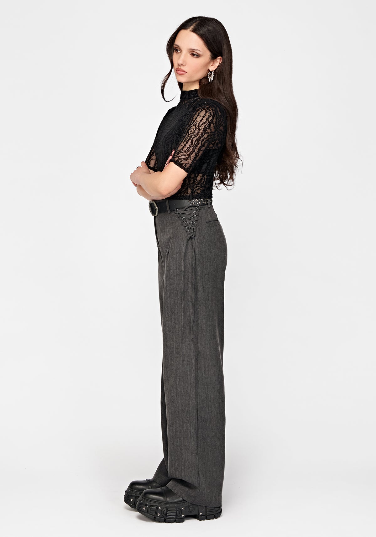 Piper Lace Up Side Straight Leg Trouser