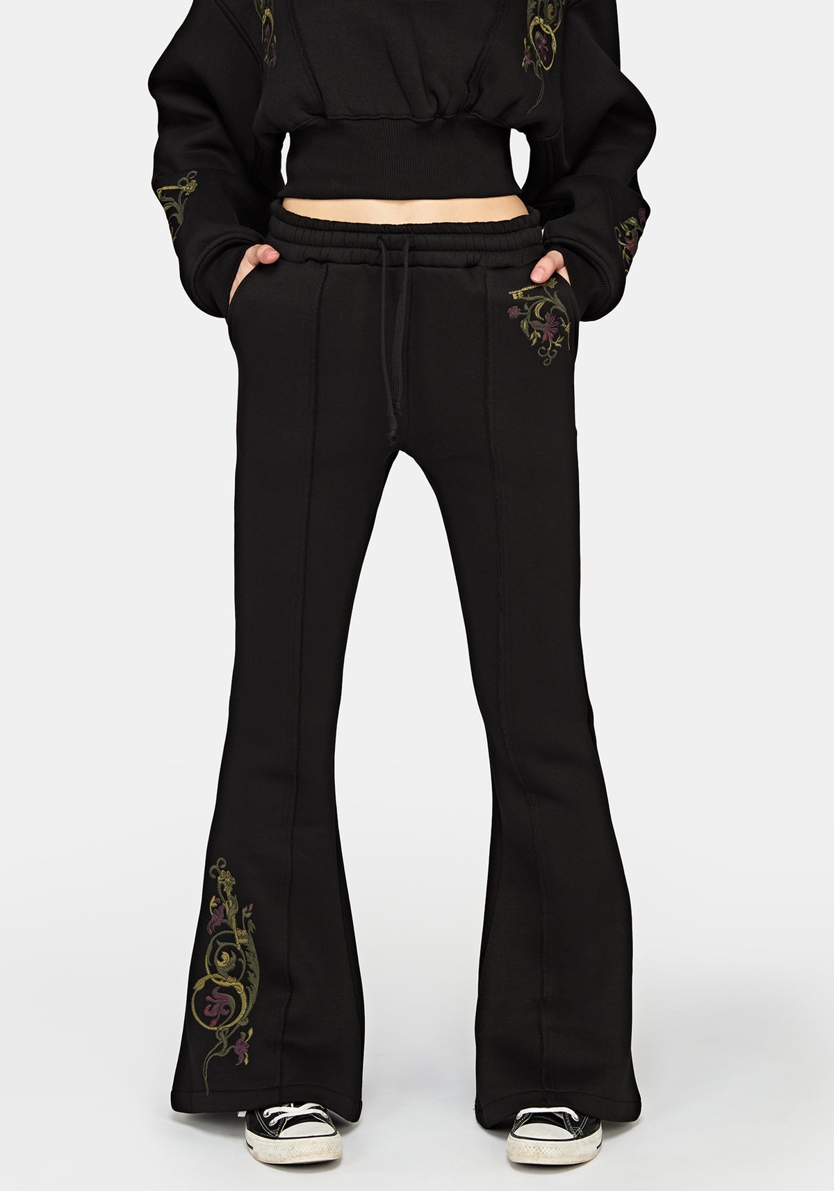 Ouro Embroidered Flared Jogger UK 6