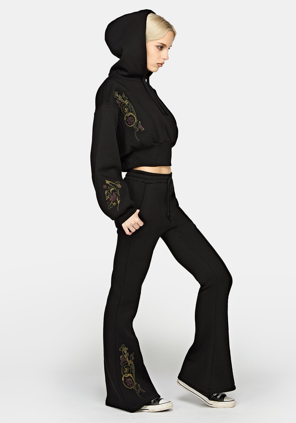 Ouro Embroidered Flared Jogger UK 6