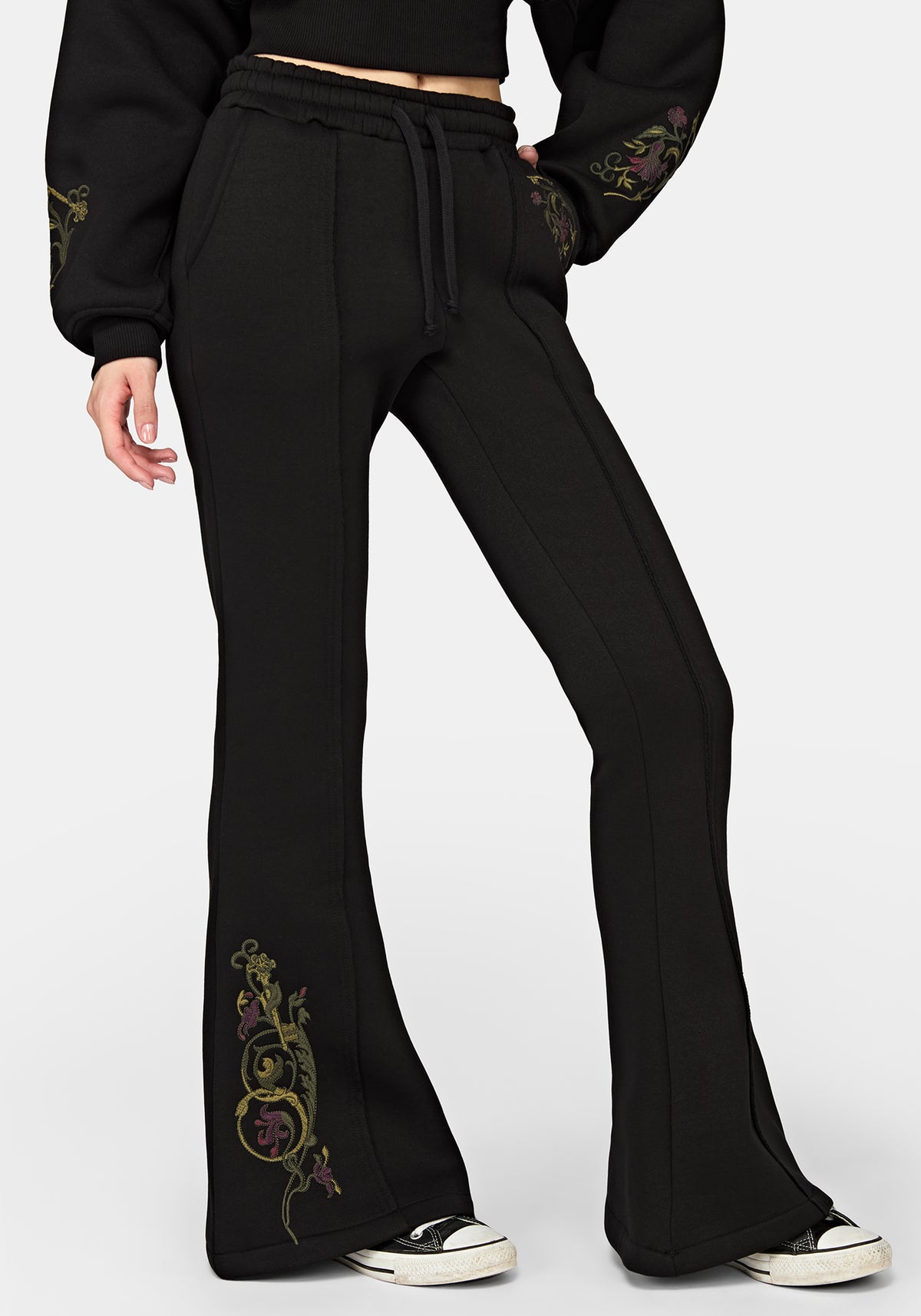 Ouro Embroidered Flared Jogger UK 6