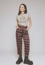 Cecily Buckle Balloon Trouser - Burgundy