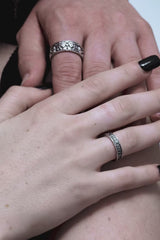 Amorata Lovers Sterling Silver Band - 9mm