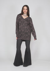 Diabolical V Neck Knit Jumper