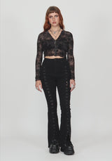 Astrid Extreme Lace Up Flare Jean