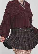 Harley Pleated Check Belted Mini Skirt