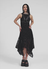 Deadly Nightshade Mesh Midi Dress