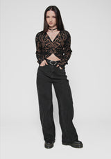 Celeste Celestial Jacquard Knit Top